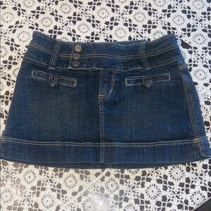 Hydraulic Dark Blue Mini Skirt